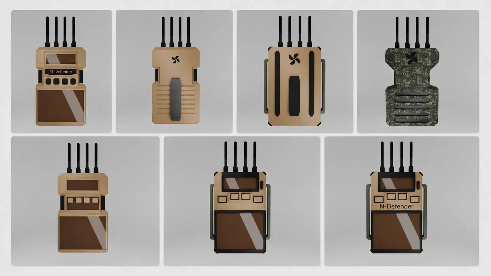 Final refined concept designs of the handheld drone tracking device enclosure